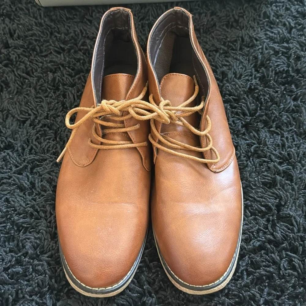 NWOB🍍London Fog Men's Shoes Blackburn Chukka Memory Foam Brown Dress Shoe Boo